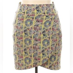 Kavu Multi Color Patterned Athletic Stretch Knit Skirt With Pockets Size XXS